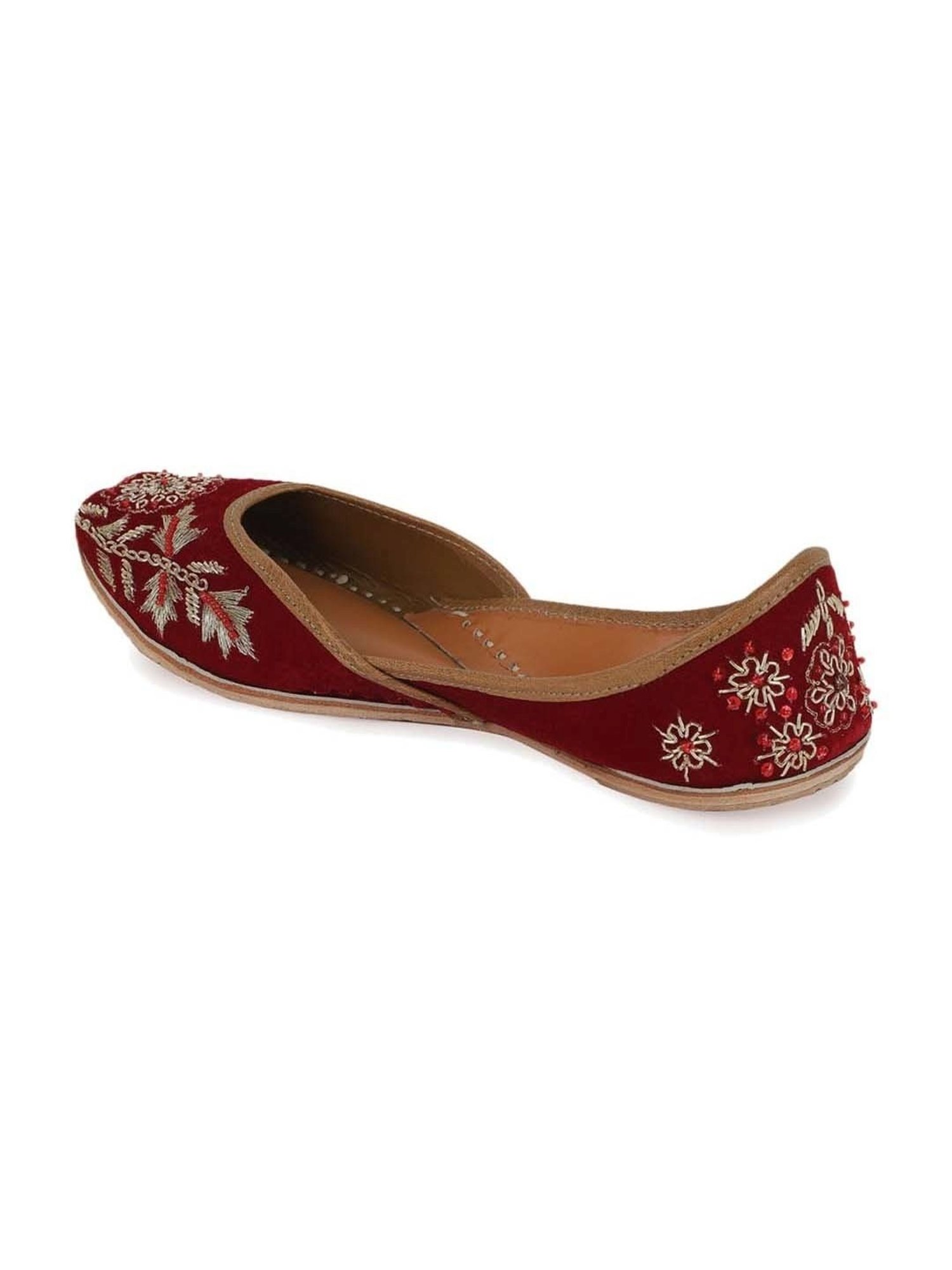 Glam Story Women's Maroon Ethnic Juttis