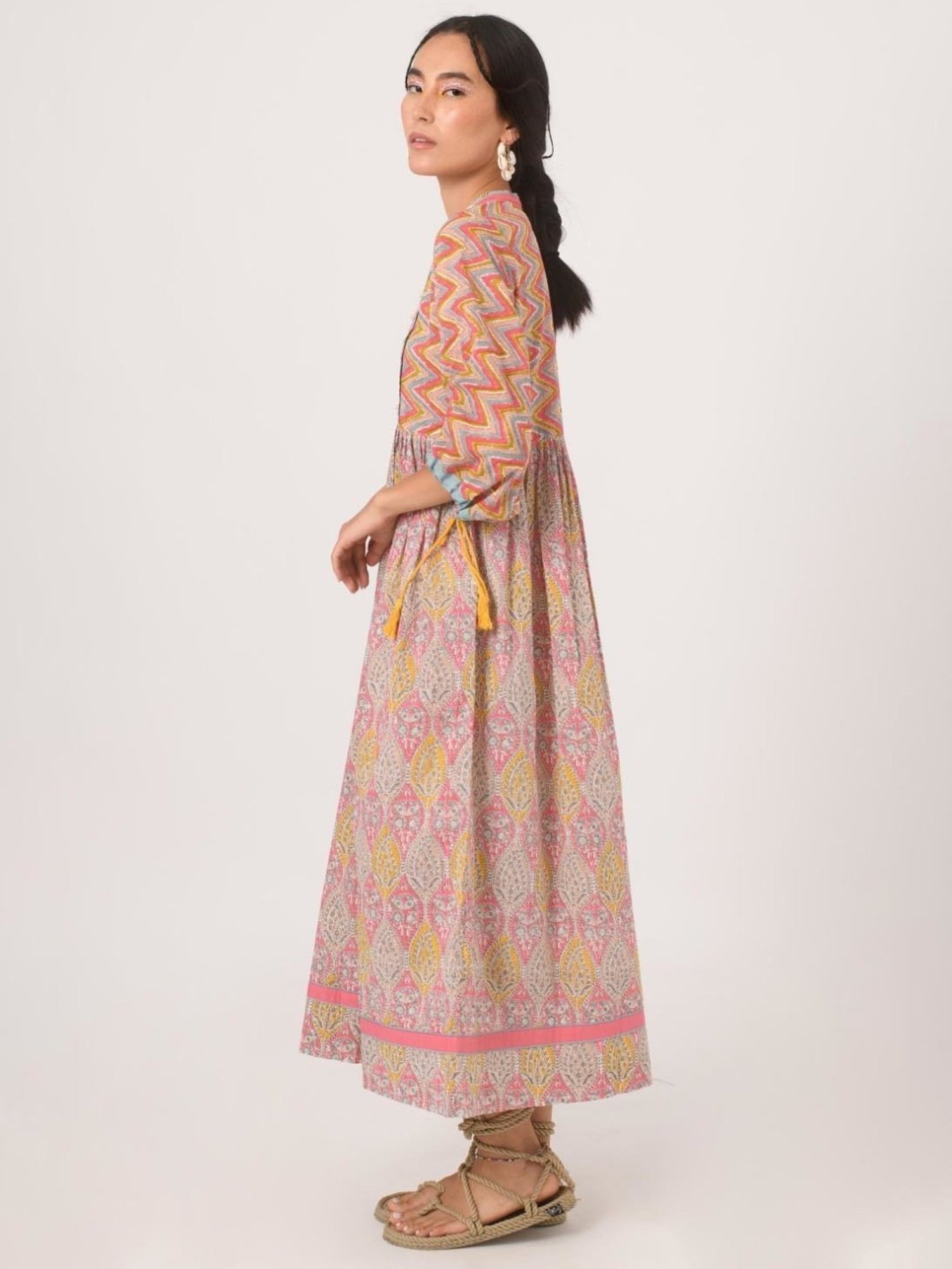Prakriti Jaipur Paisley Shell Dress in Pink