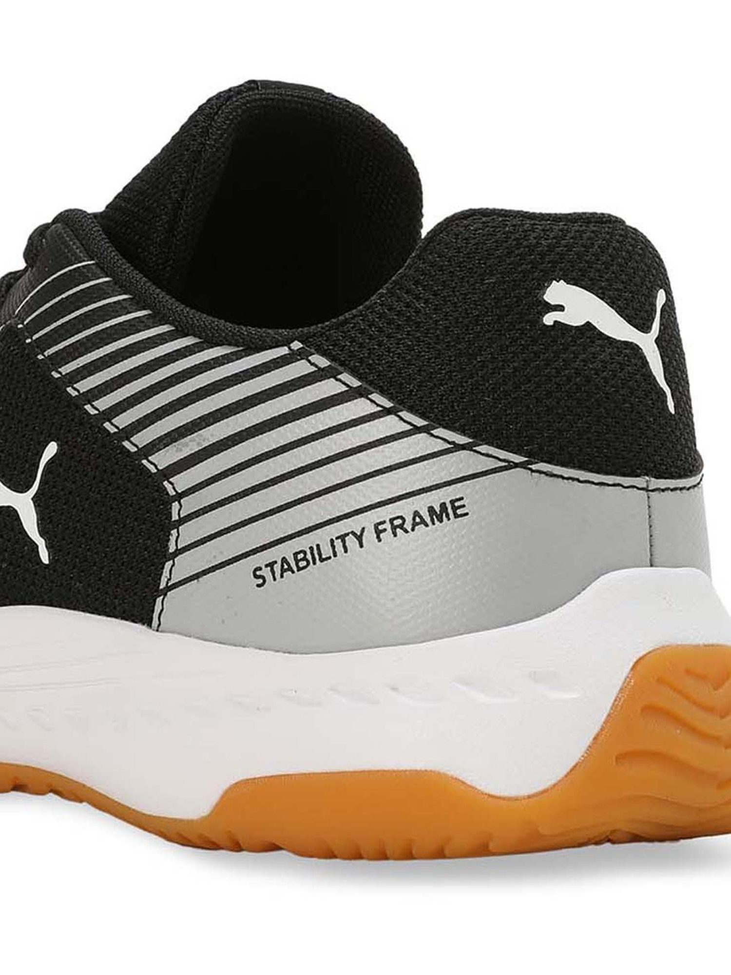 Puma Men's Smash Sprint Black Indoor Court Shoes