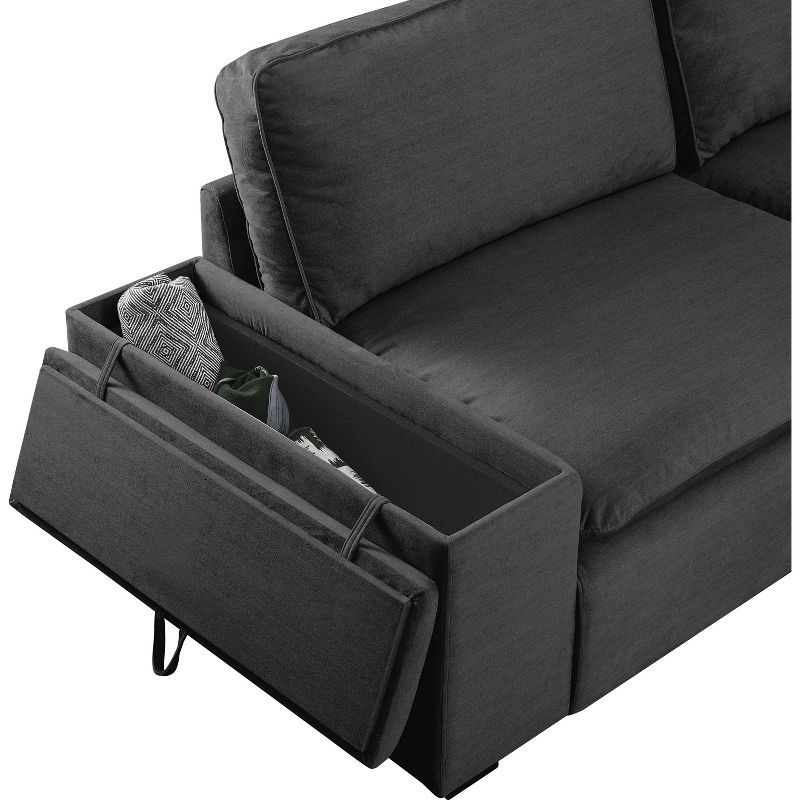 Symphony Sectional Modular Storage Sofa Charcoal - Finch