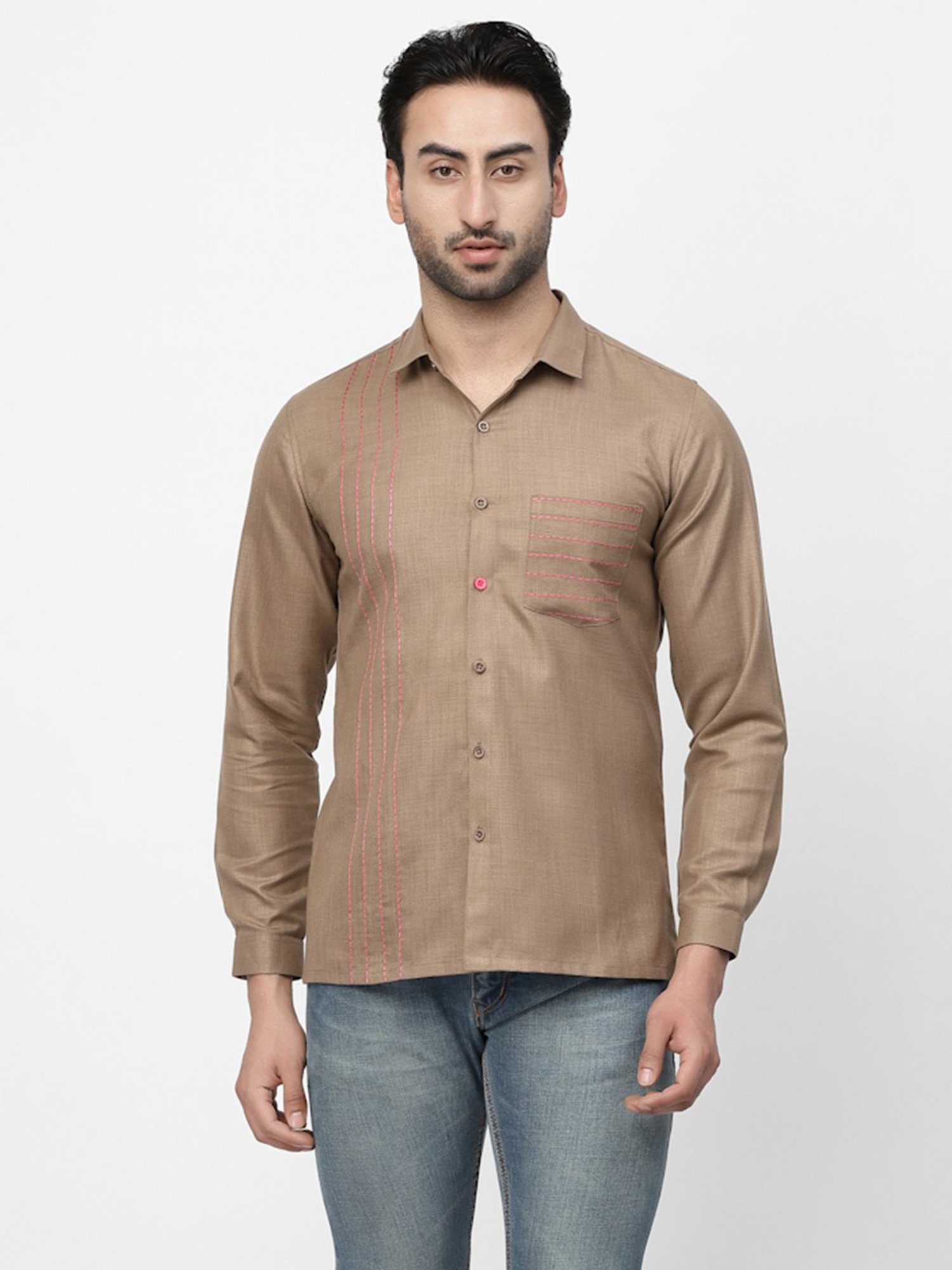 Lela Brown Regular Fit Shirt
