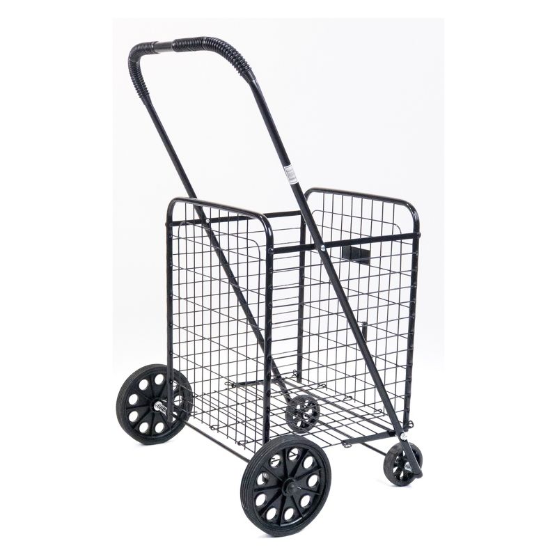 ATHome Large Shopping Utility Storage Cart Black