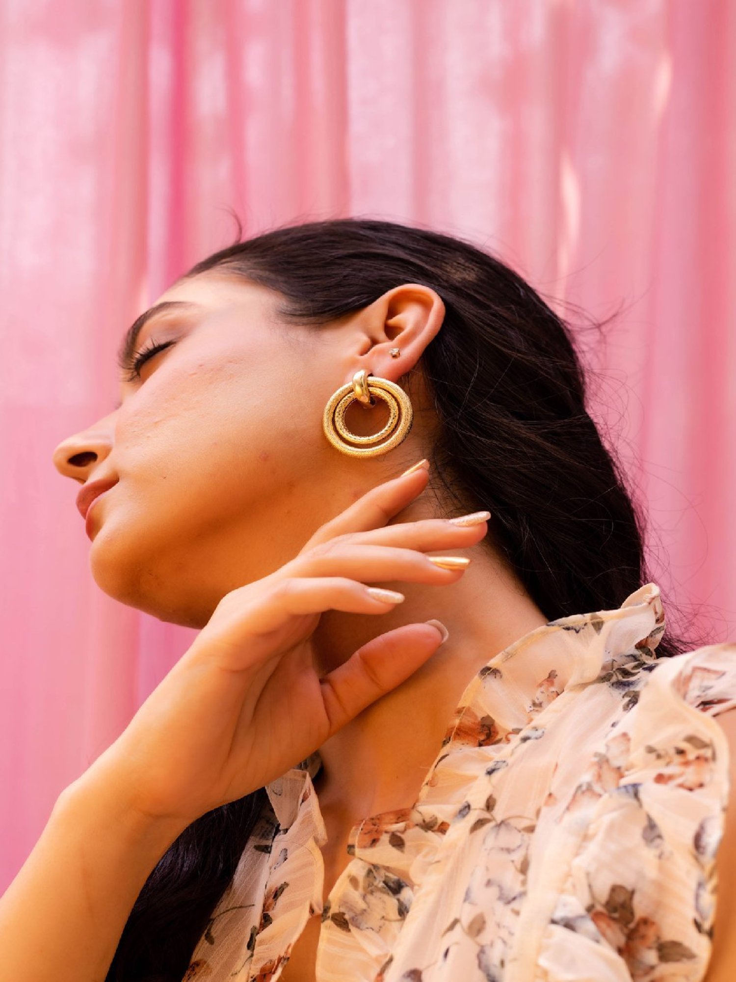 Jewelz Western Style Round Earrings for Girls & Women