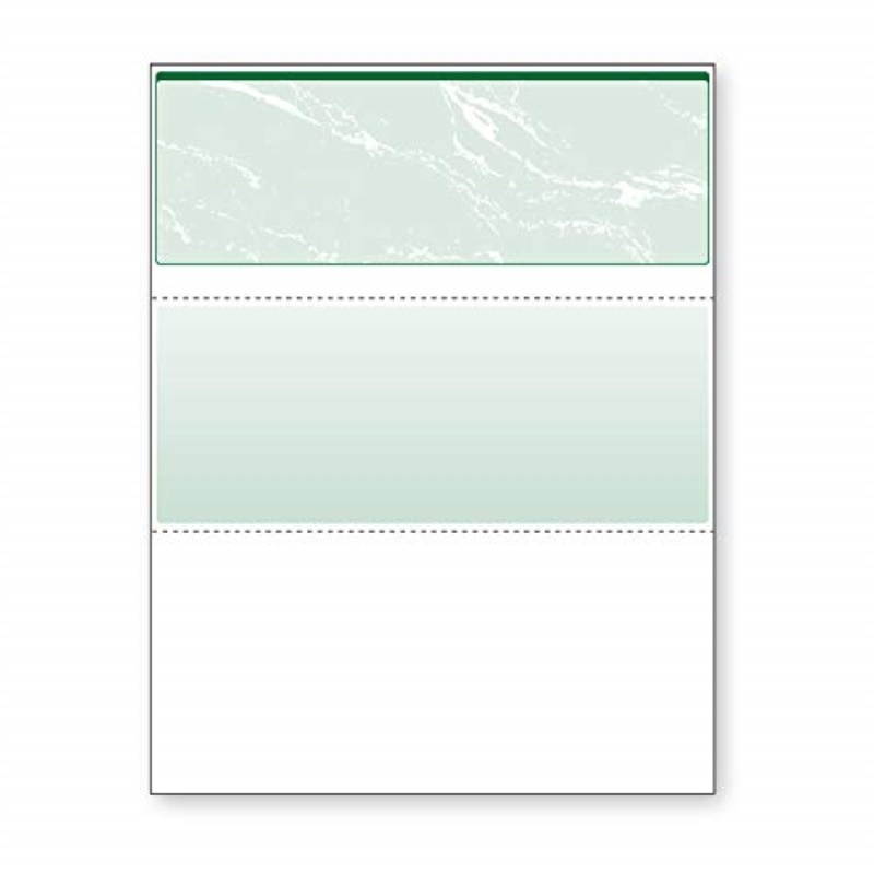 docugard green marble top check, 8.5 x 11 inches, 24 lb, 500 sheets, 1 check per sheet 04502