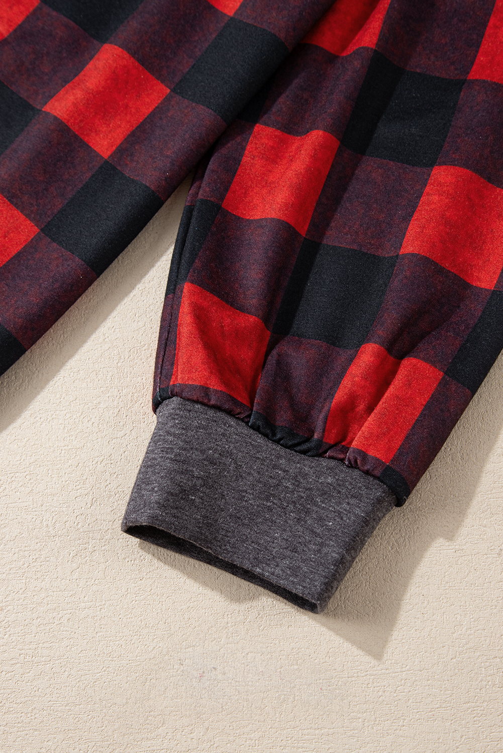 Rose Red Solid Waffle Knit Plus Size Two Piece Shorts Set