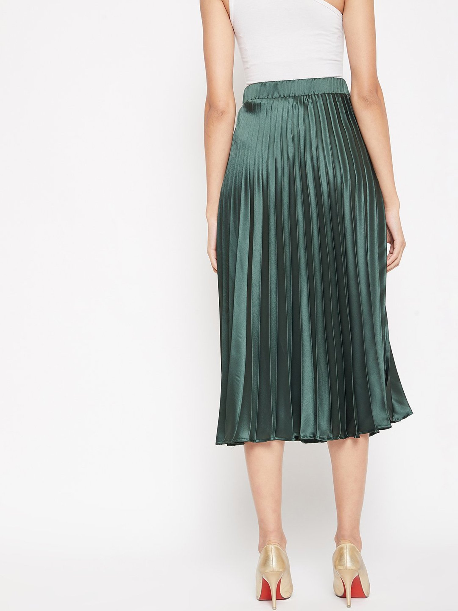 Uptownie Lite Sage Green Mid Rise Skirt