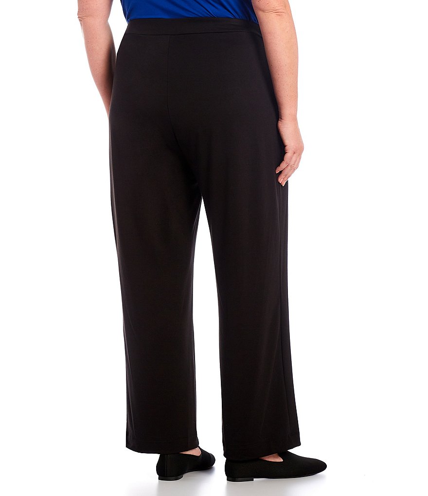 Calvin Klein Plus Size Pull-On Wide-Leg Knit Pants