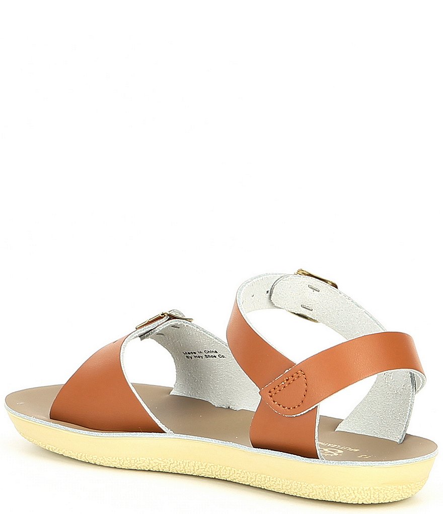Saltwater Sandals by Hoy Girls' Sun-San Surfer Water Friendly Leather Sandals (Youth)