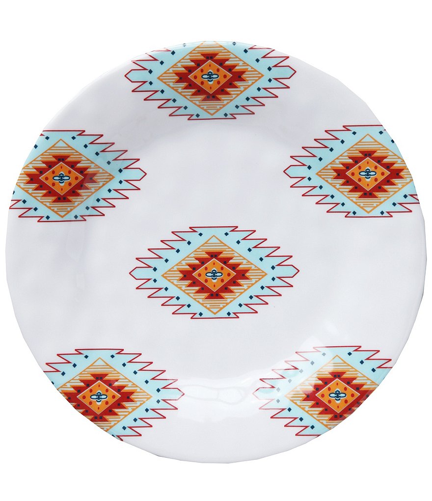 HiEnd Accents Southwest Melamine Salad Plate, Set of 4