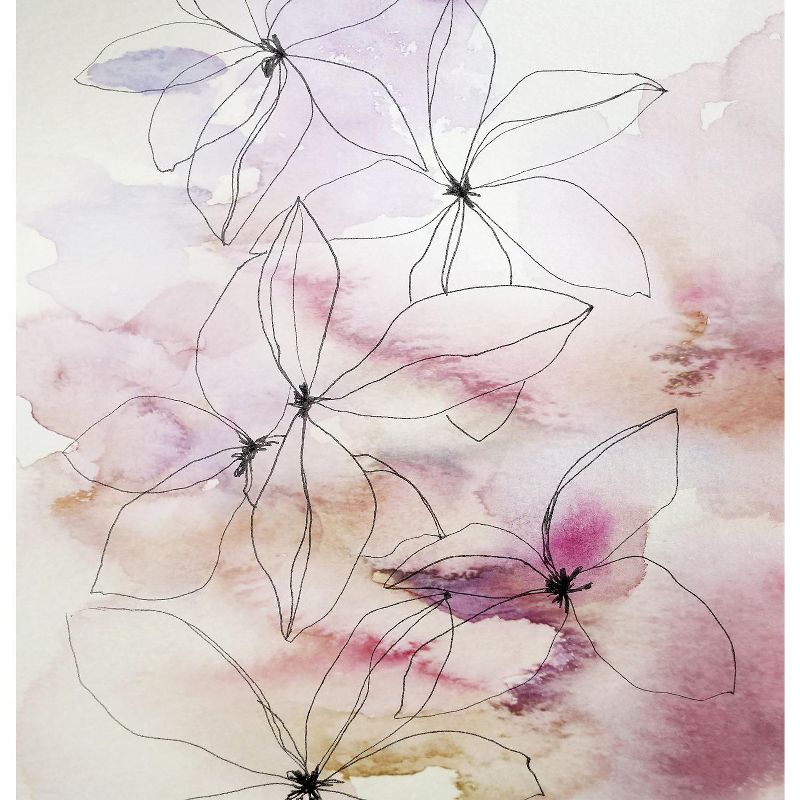 Americanflat Whisper Petals Ii by Hope Bainbridge 71" x 74" Shower Curtain