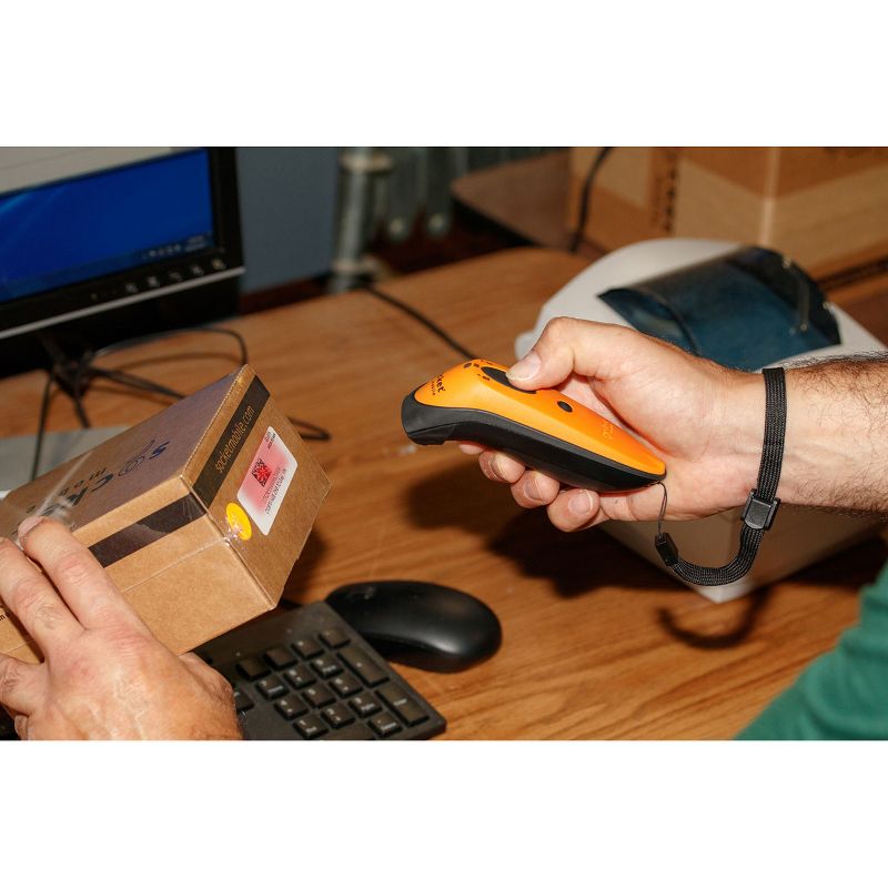 Socket Mobile DuraScan D750 2D/1D Imager Barcode Scanner - Wireless Connectivity - 35.43" Scan Distance - 1D, 2D - Imager - Bluetooth - Orange