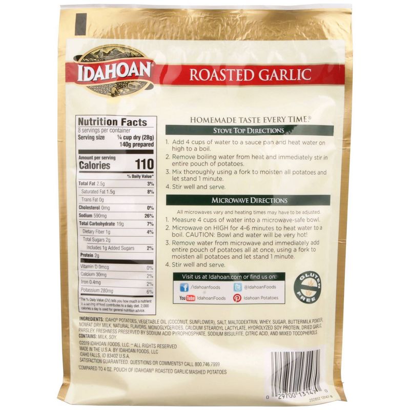 Idahoan Roasted Garlic Mashed Potatoes Family Size - 8oz