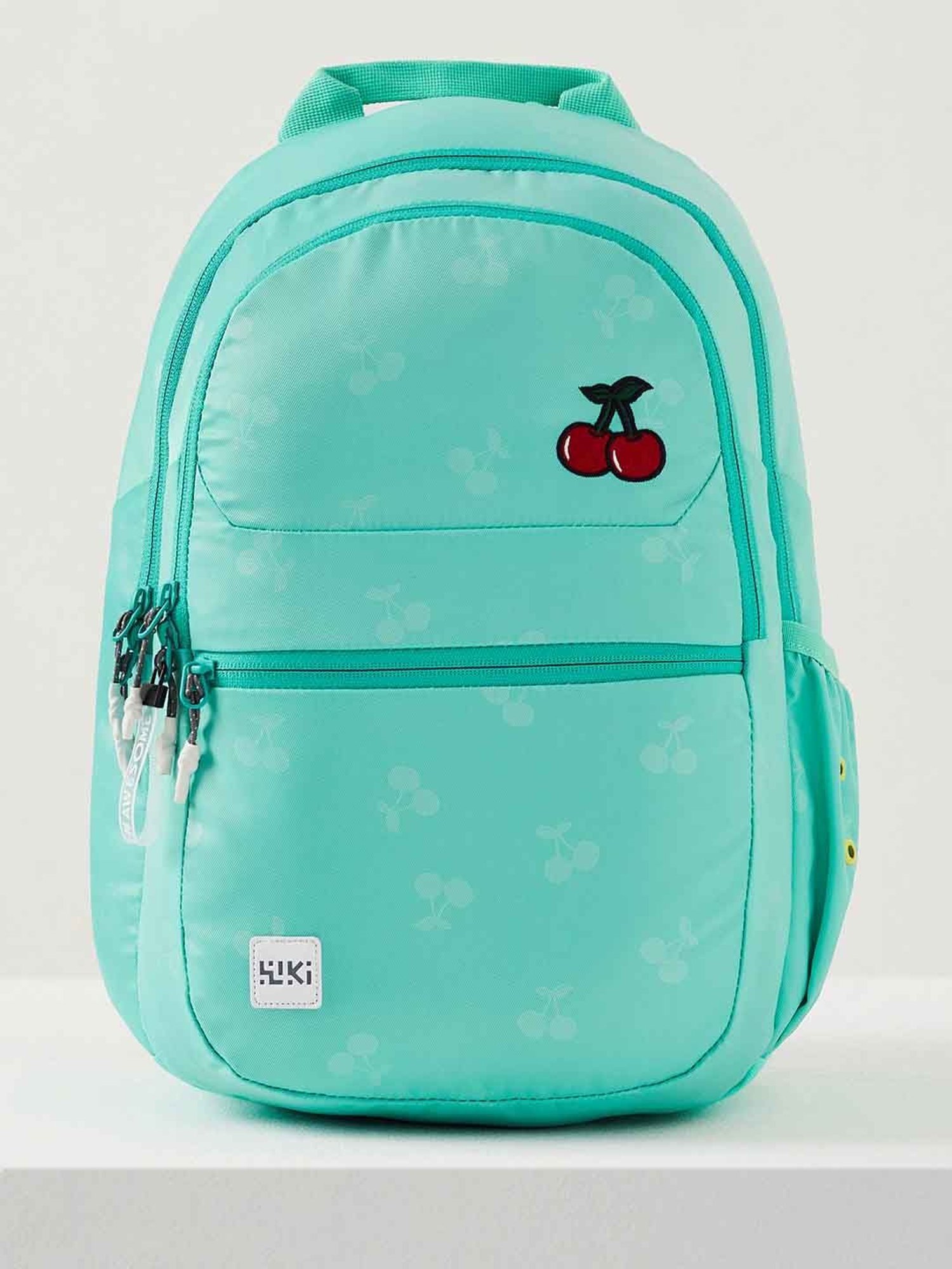 Wiki Back to School 1 Green Polyester Printed Backpack - 22 Ltrs