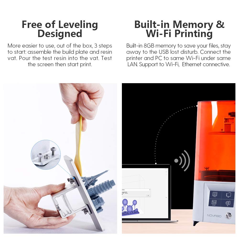 Elfin2 Mono SE 3D Printer 2K Monochrome UV Photocuring LCD Resin Printer Free of Leveling 130x75x150mm Print Size with Wi-Fi Printing