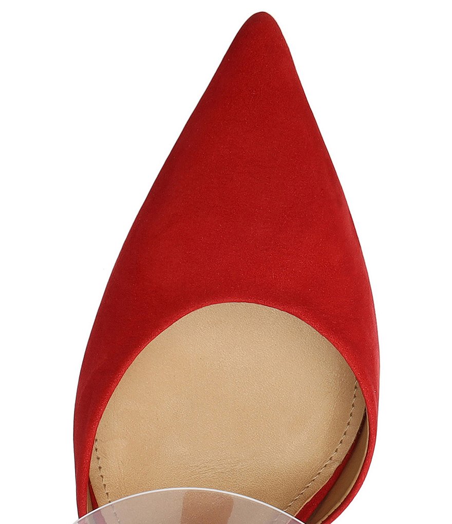 Schutz Sionne Suede & Clear Strap Dress Mules