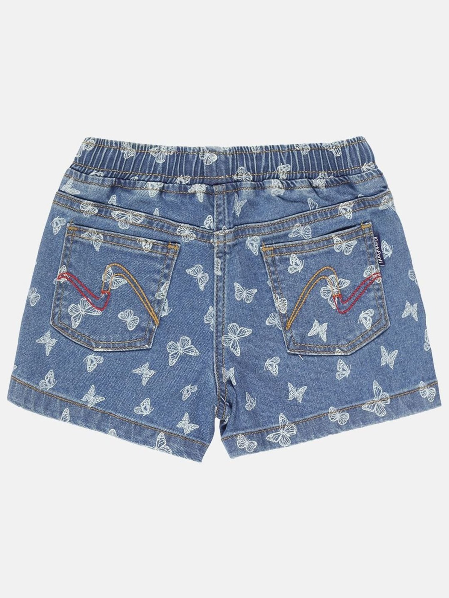Kiddopanti Kids Blue Printed Shorts