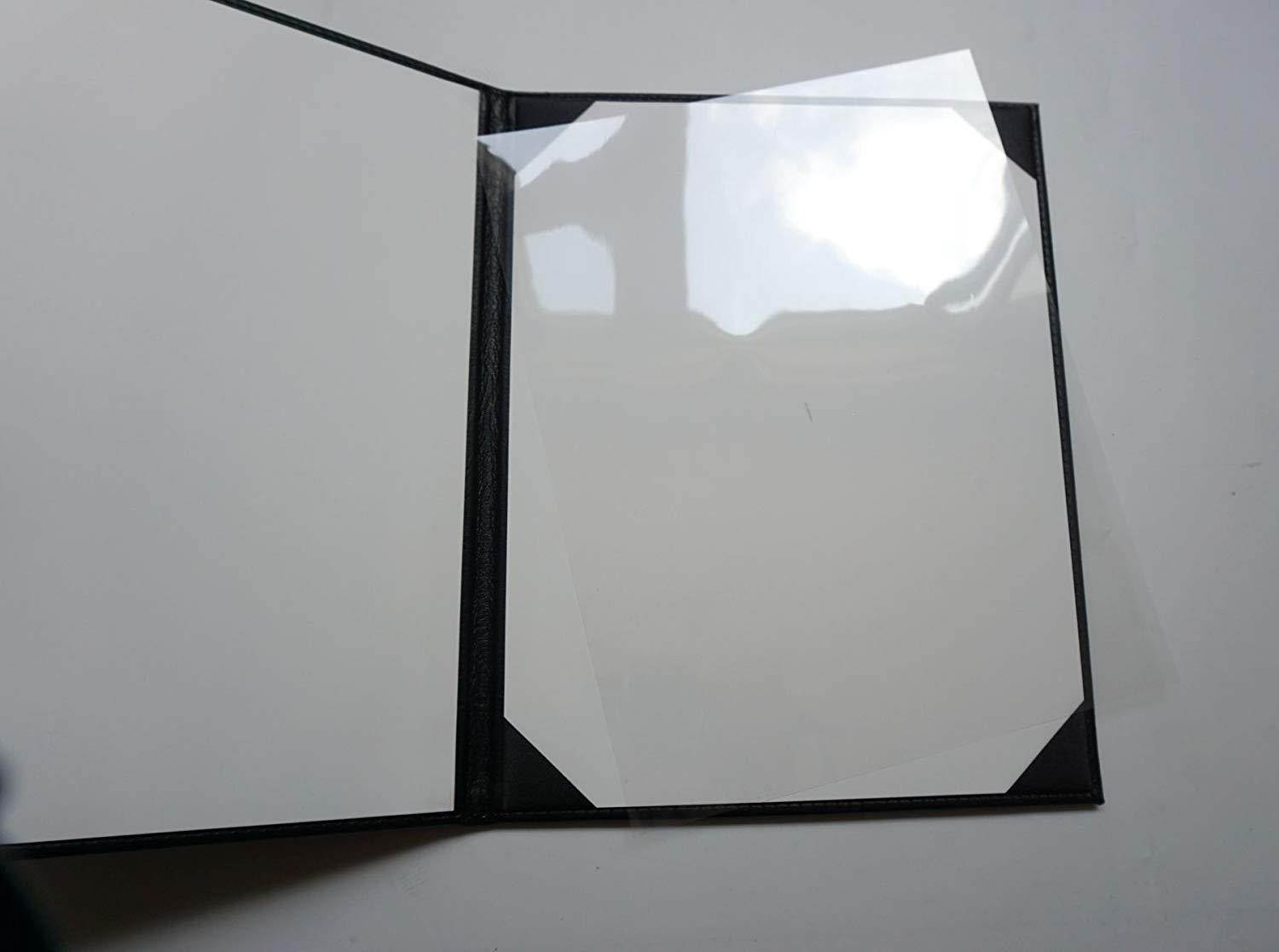 Certificate Cover Imprinted "Diploma Of Graduation" Faux-leather Diploma Holder 8.5" x 11" Grad Days(Black)