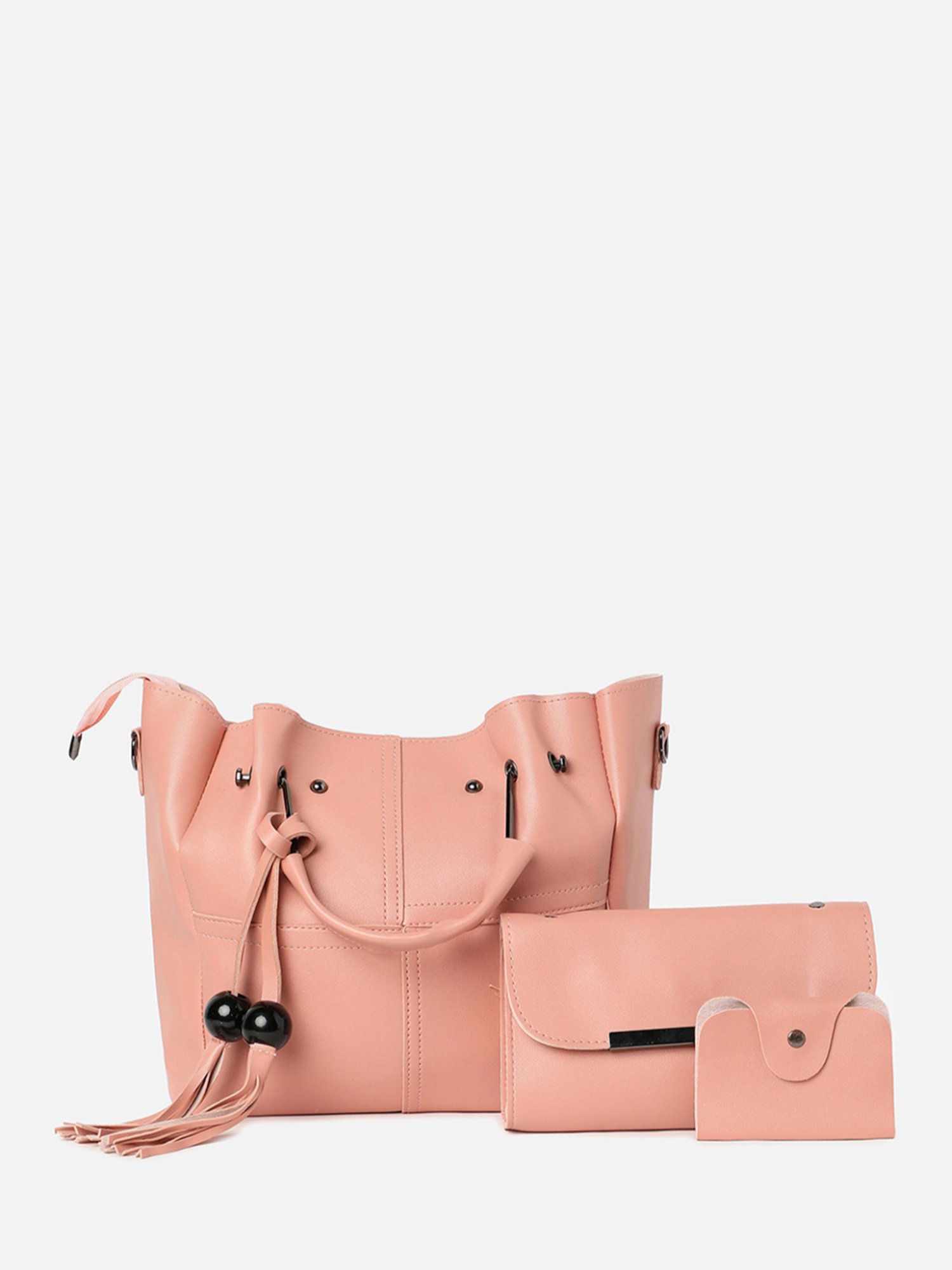 HauteSauce Orange Medium Handheld Handbag Combo Set