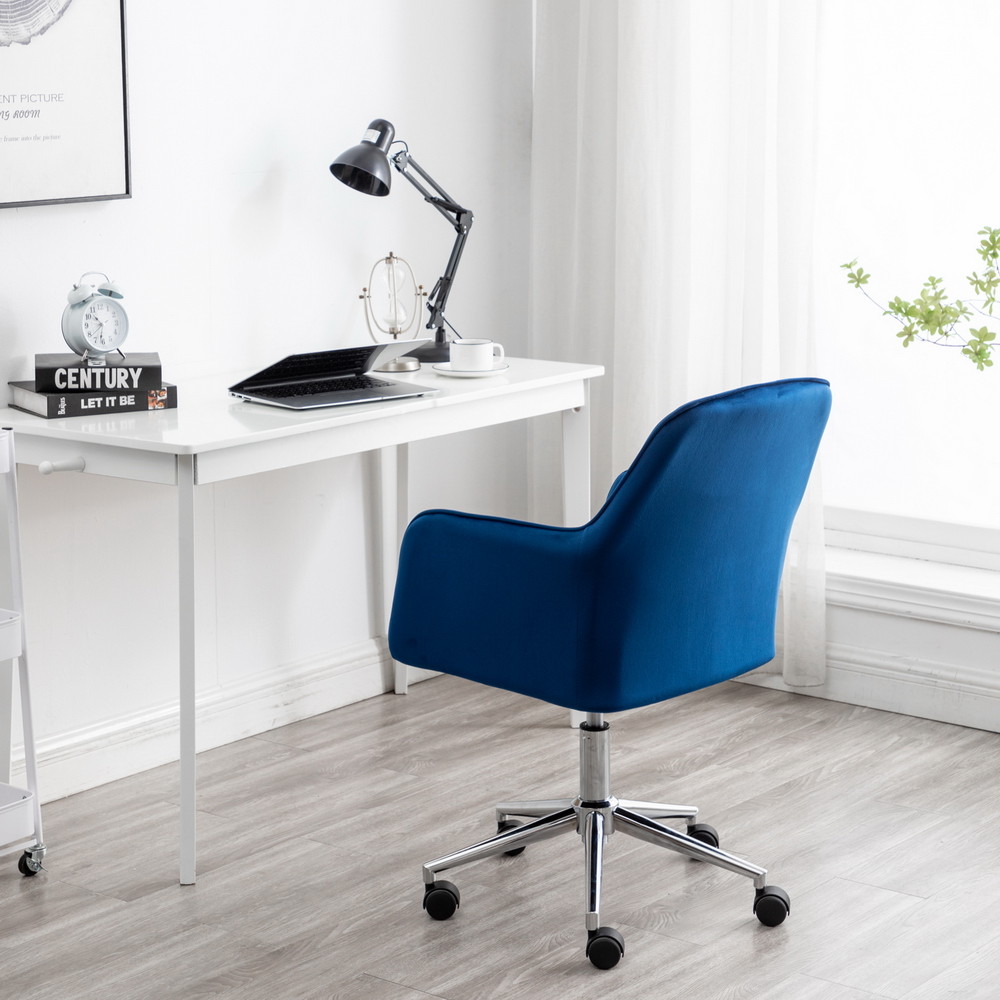 Velvet fabric Office Desk Chair with Mid-Back