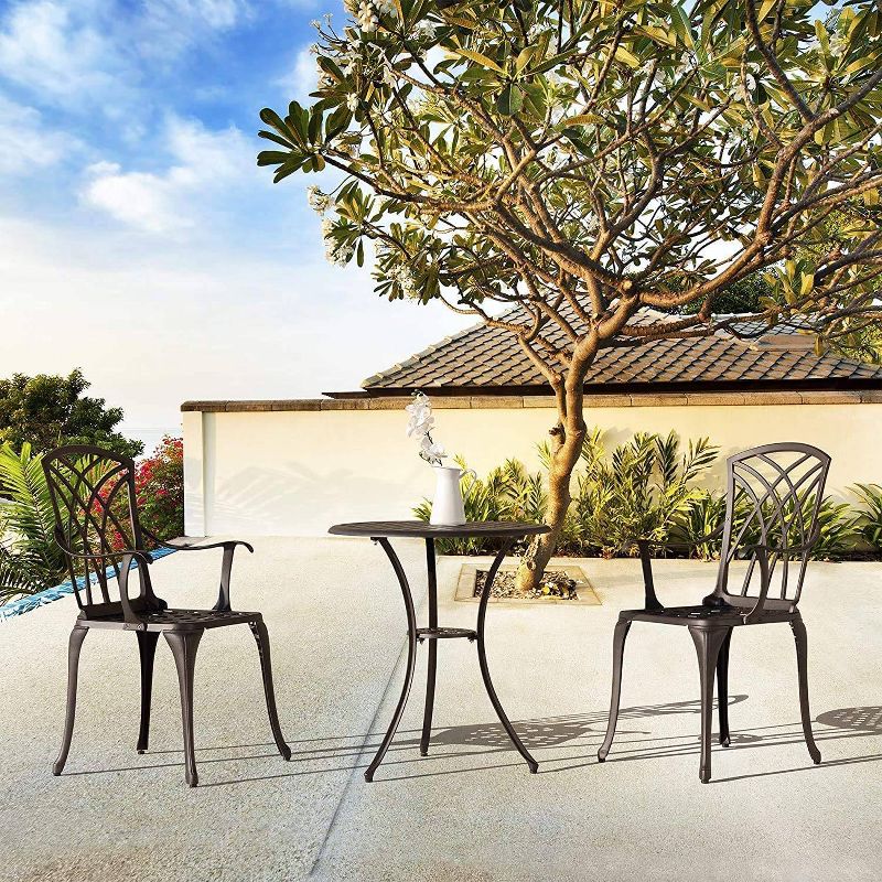 3pc Cast Aluminum Bistro Set - Nuu Garden
