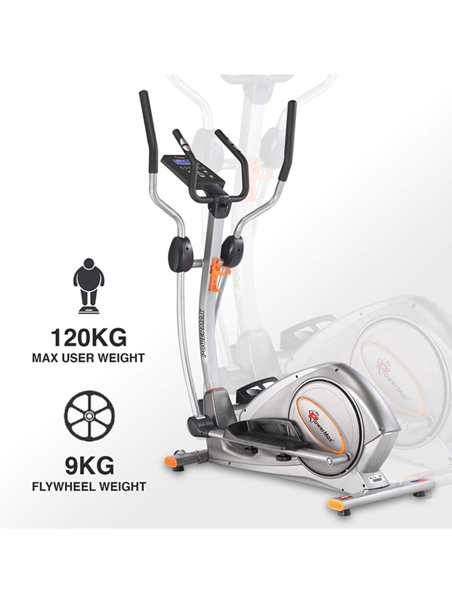 PowerMax Fitness EH-750 Elliptical Trainer (Silver)