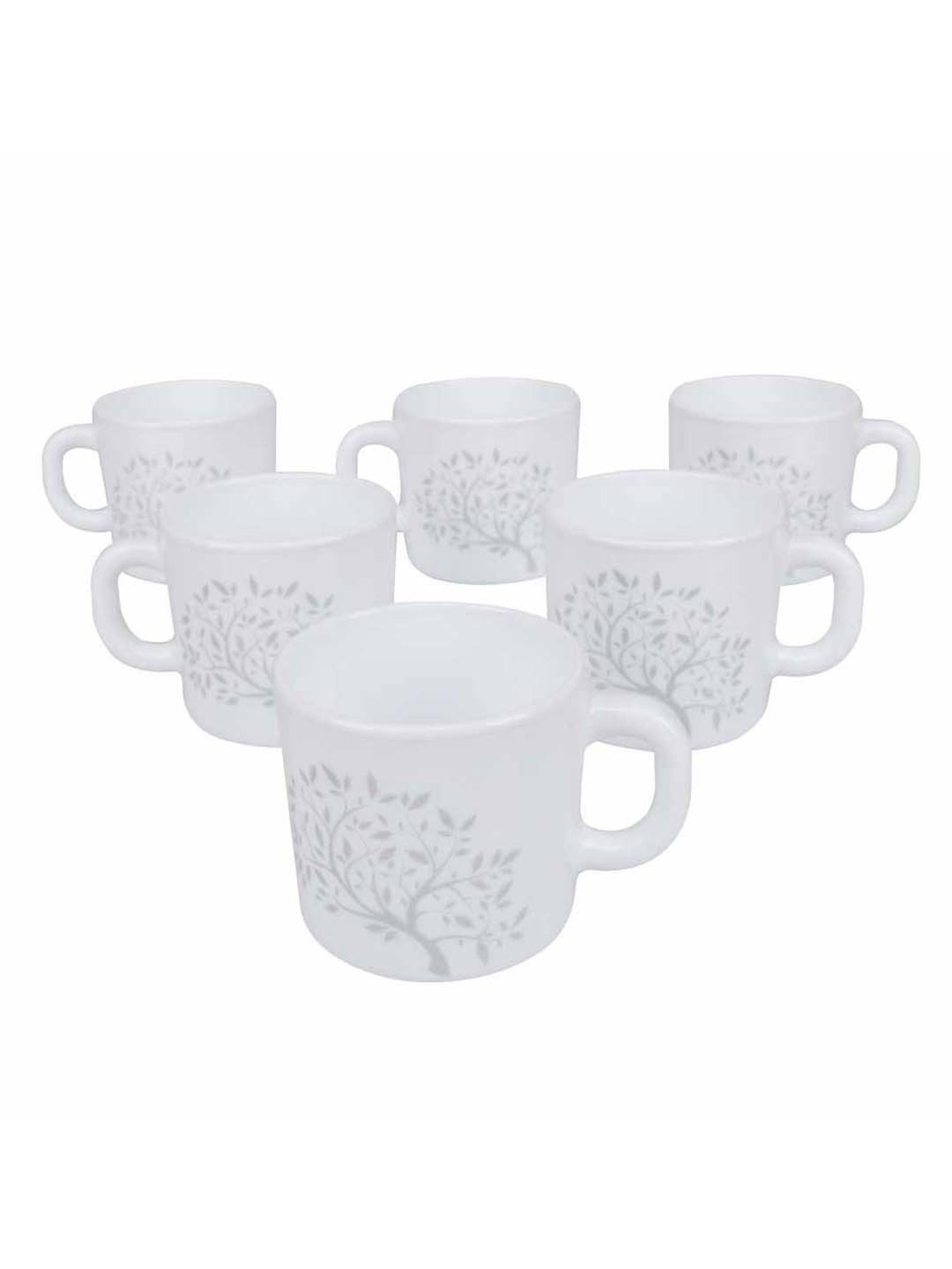 Femora Black Ceramic Coffee Mugs (0.36 L) - Set of 4