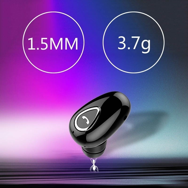 Zgeer Wireless Mini Bluetooth Earphone Earbuds Single Ear Headset with Microphone