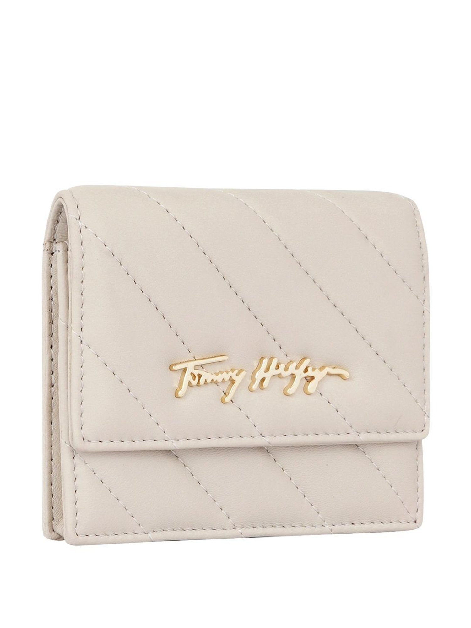 TOMMY HILFIGER Angelina Nude Textured Wallet For Women
