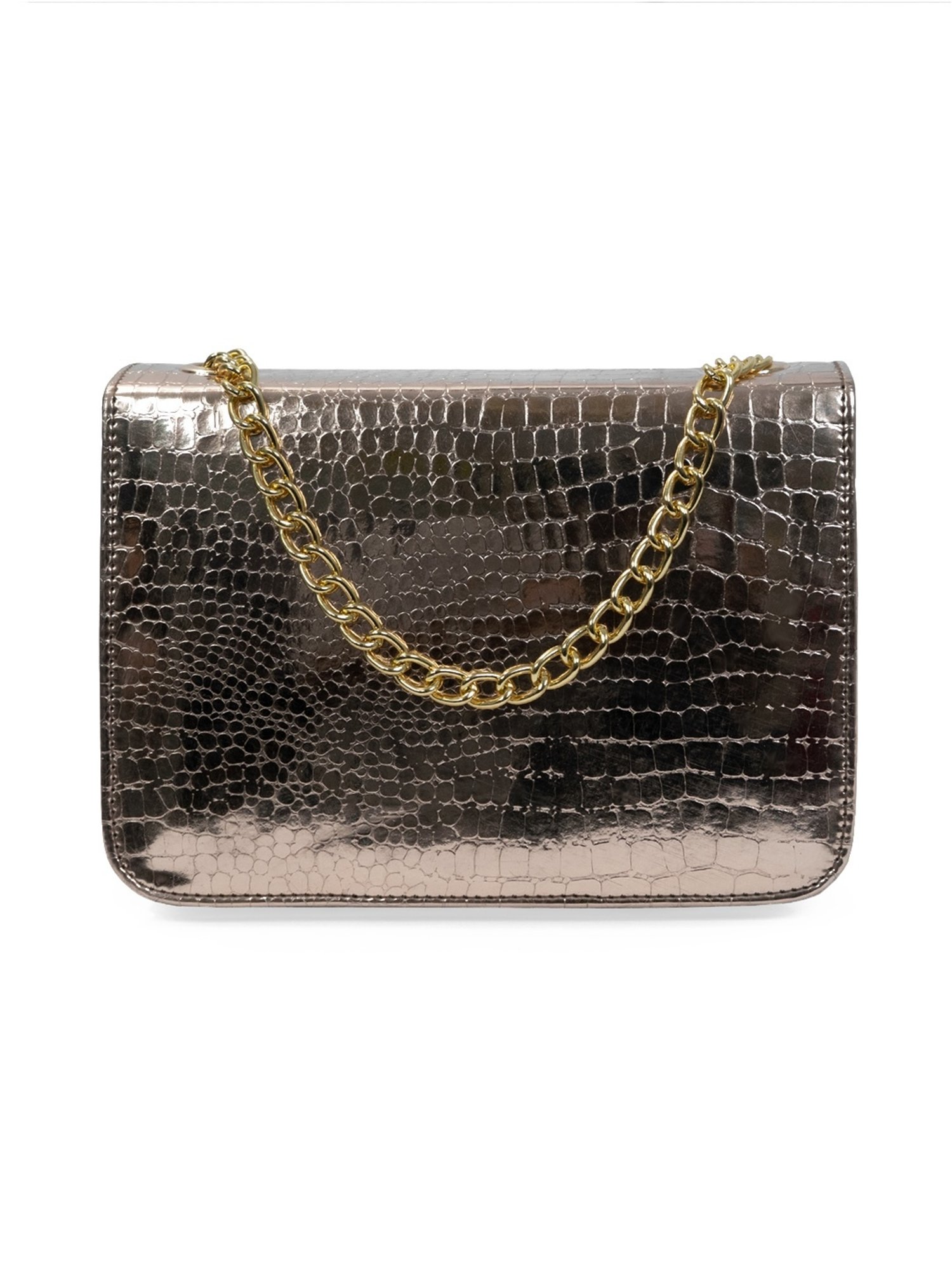 Modern Myth Golden Textured Medium Cross Body Bag