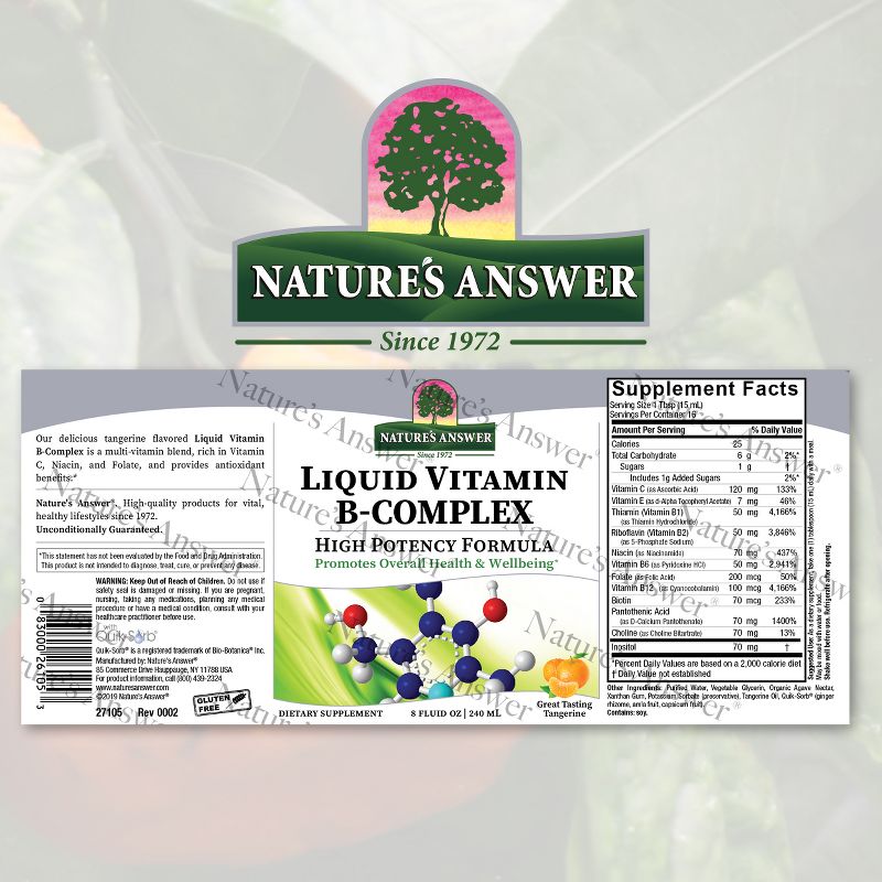 Nature's Answer Liquid Vitamin B-Complex - 8oz
