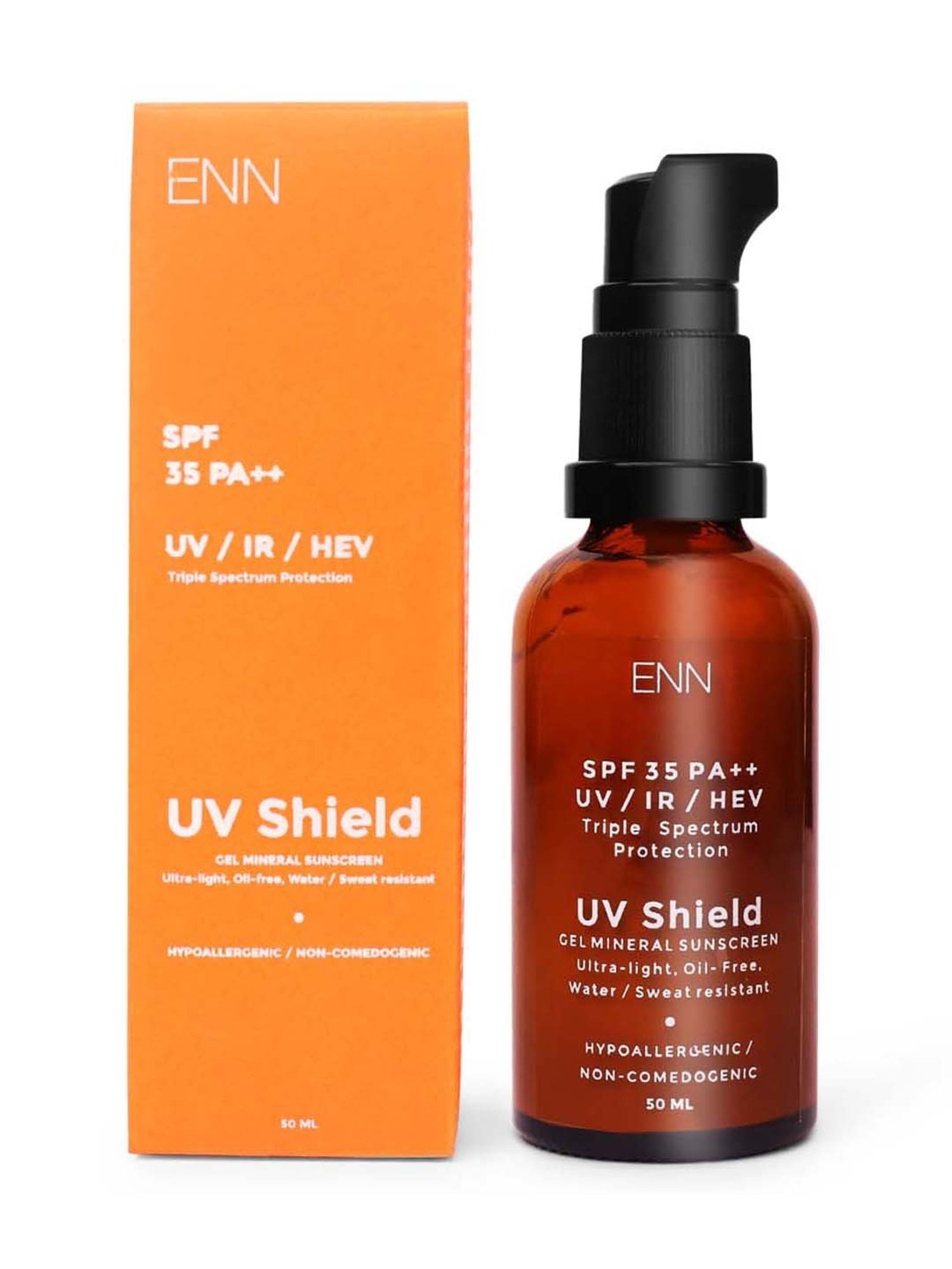 Enn Uv Shield Gel-Based Oil-Free Sunblock With Spf-35 Pa++ - 50 ml