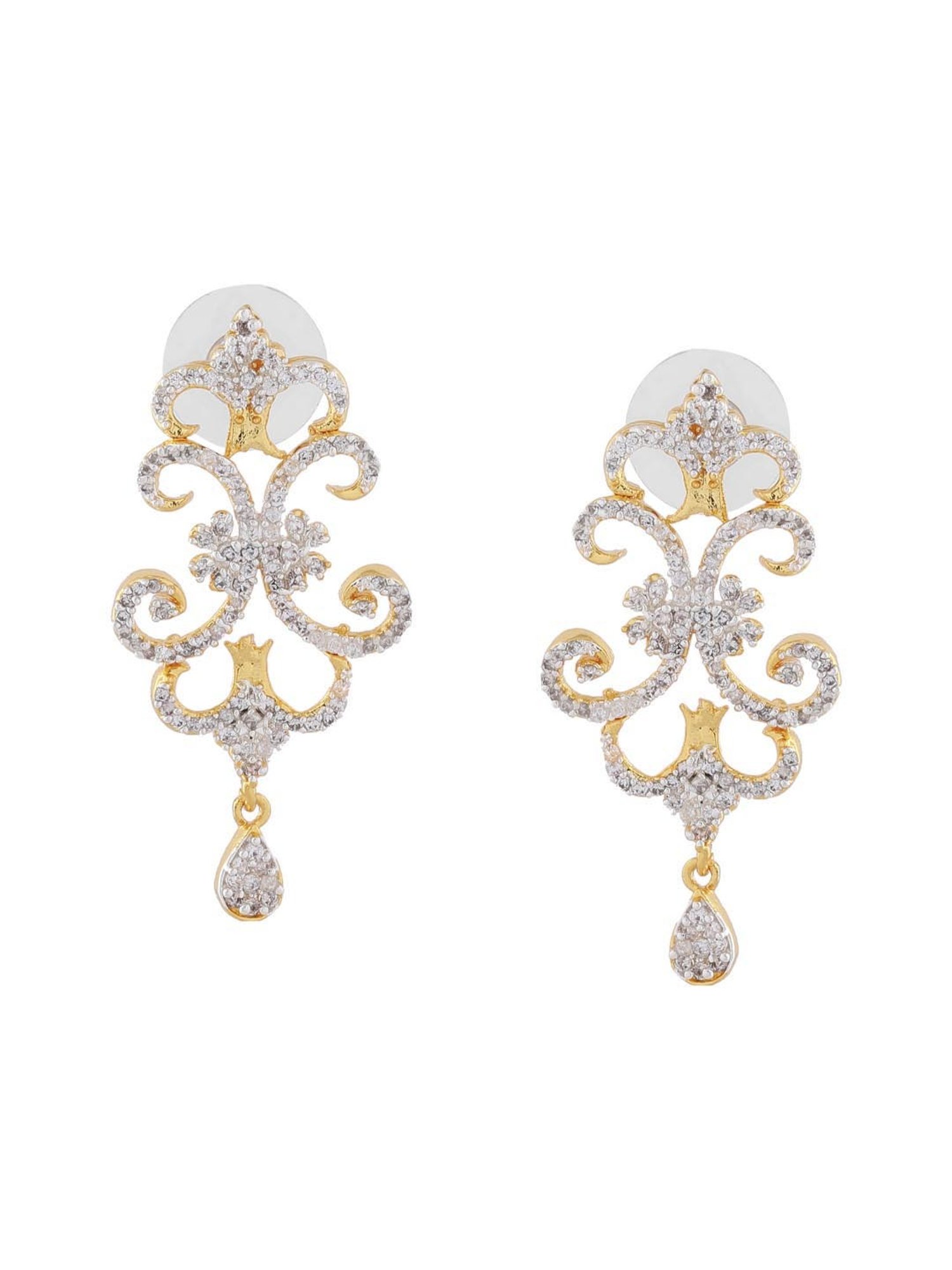 Estele Gold-Plated with CZ Stone Necklace Set for Women