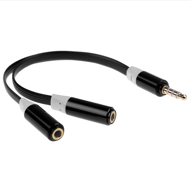 3.5mm AUX 1 Male to 2 Female Spliter Wire 3.5 Jack Audio Splitter Cable Headphone Earphone Speaker Stereo AUX Adapter Cable Cord