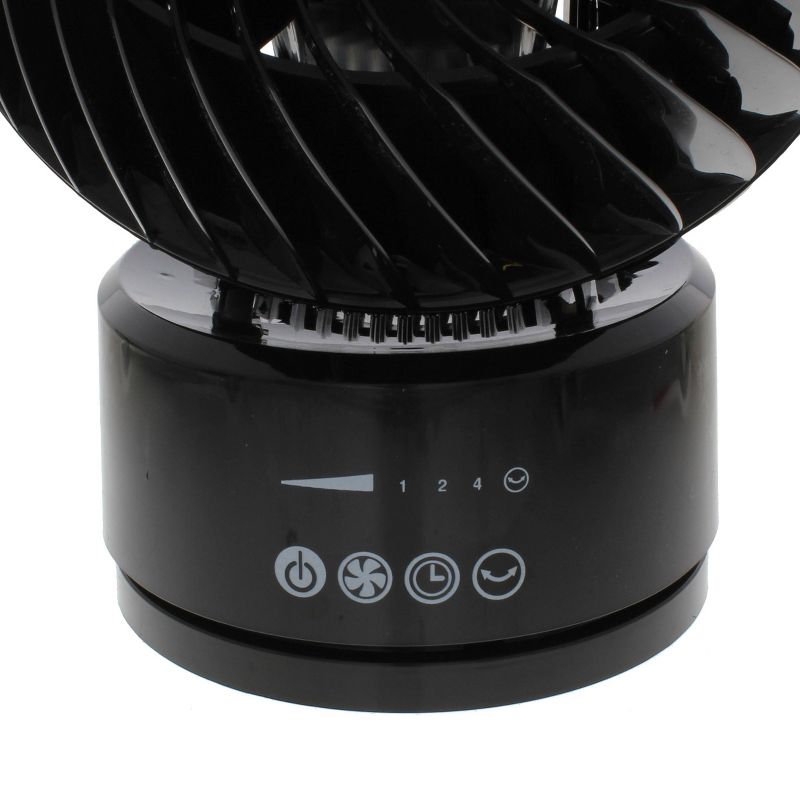 Comfort Zone 6" Oscillating Globe Fan with Remote Black