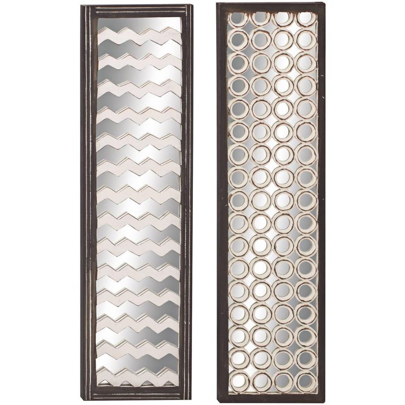 Fulton 44" High 2-Piece Textured Wood Wall Panel Art Set
