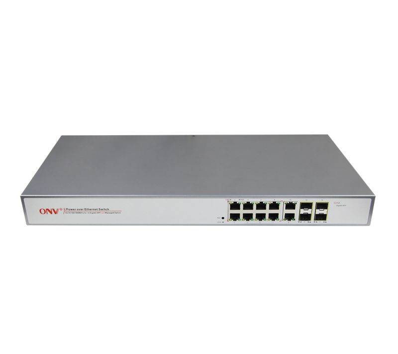 ONV-POE33148PFM 8*10/100/1000M PoE ports + 2*10/100/1000M RJ45 ports + 4*Gigabit SFP ports POE Switch