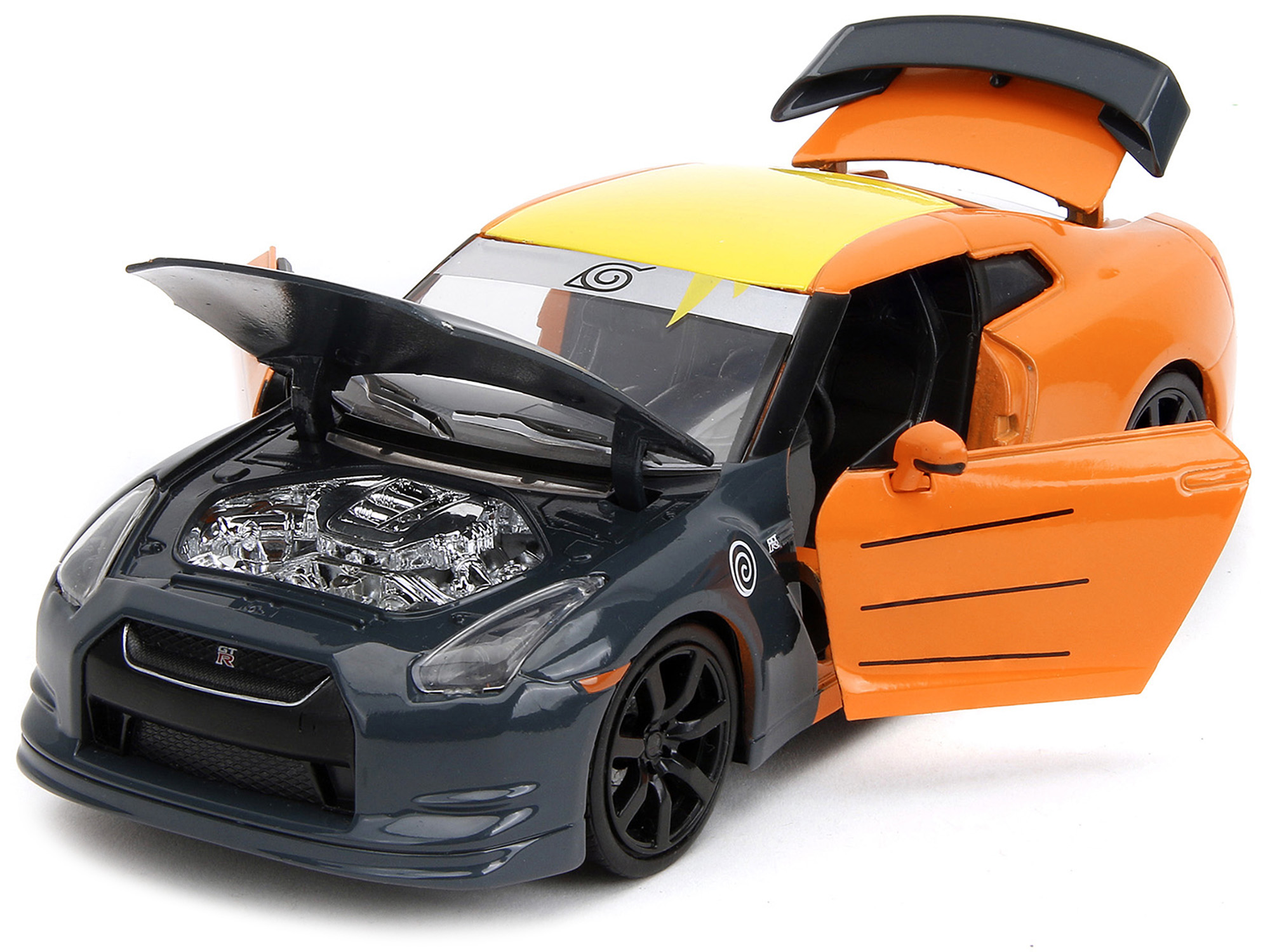 2009 Nissan GT-R (R35) Ben Sopra Dark Blue with Graphics "Godzilla" "Hollywood Rides" Series 1/32 Diecast Model Car by Jada