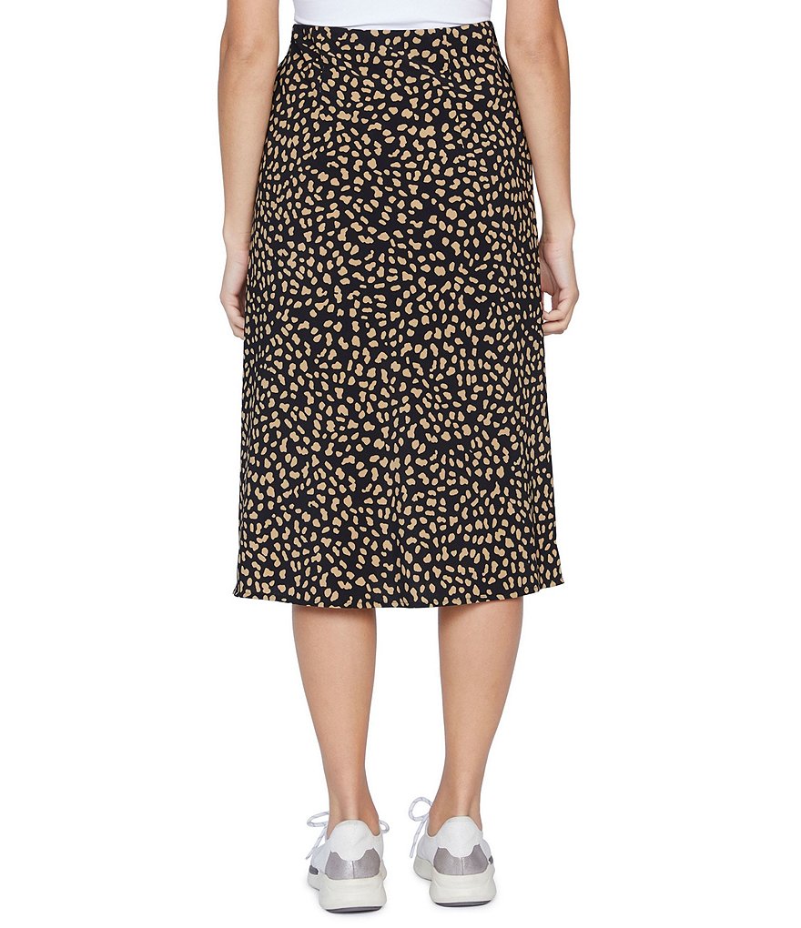 A Loves A Distress Hem High Rise Stretch Denim Skirt