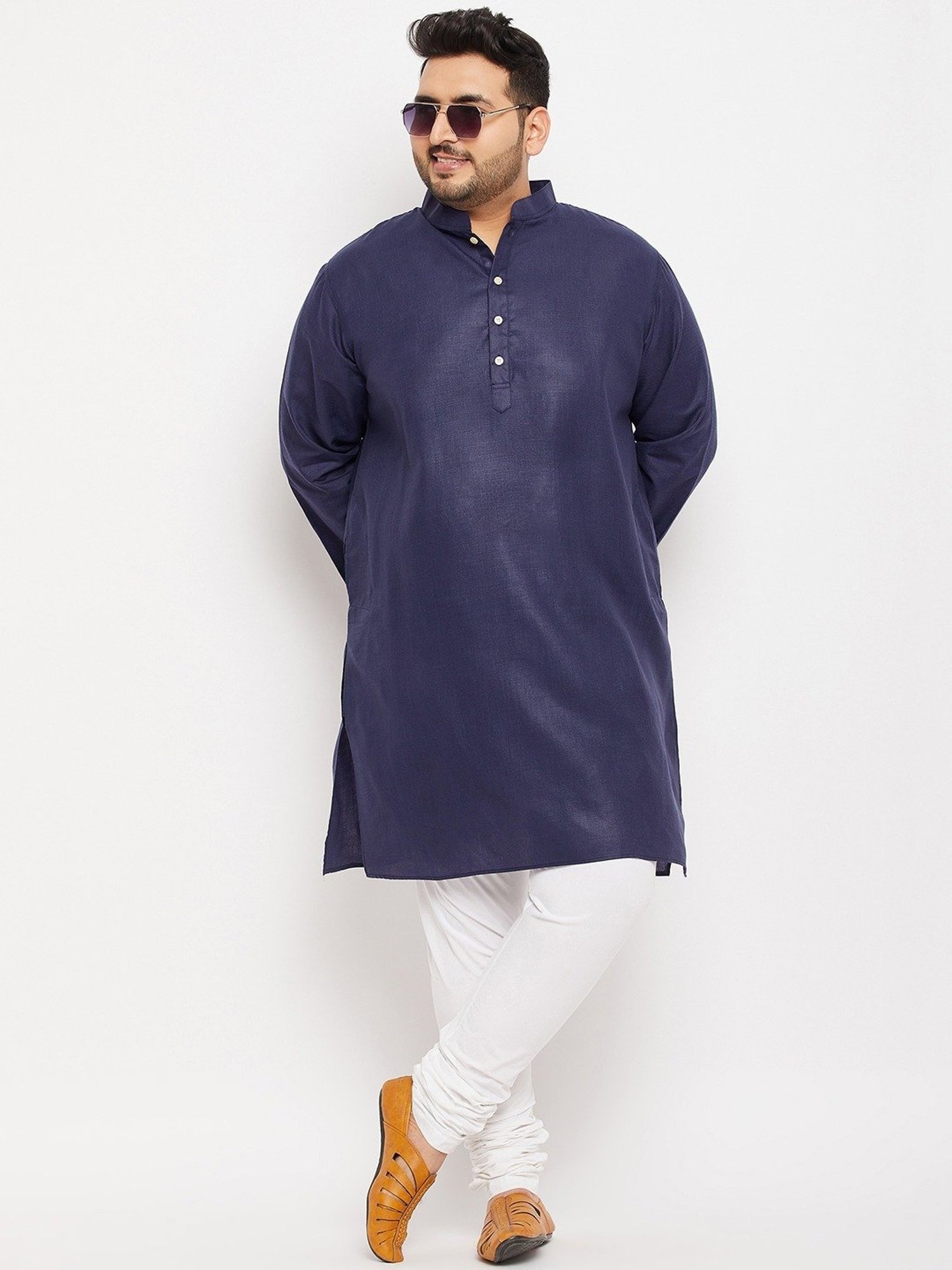 Bigbanana Navy Blue Regular Fit Kurta
