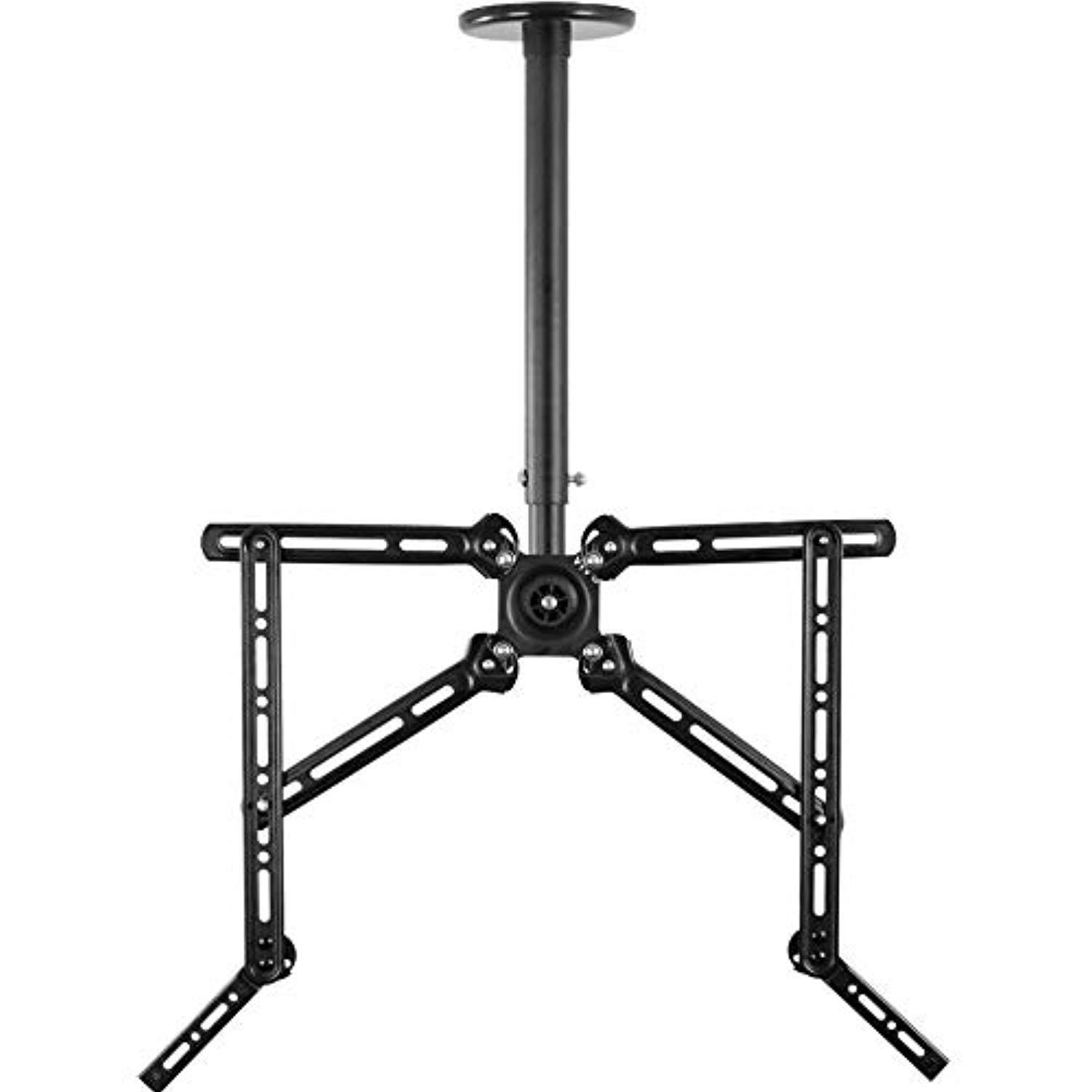 VIVO Manual Flat Ceiling TV Mount with Soundbar Bracket | Fits 23" to 55" Screens up to 400x400 VESA (MOUNT-KIT-VCSB2)