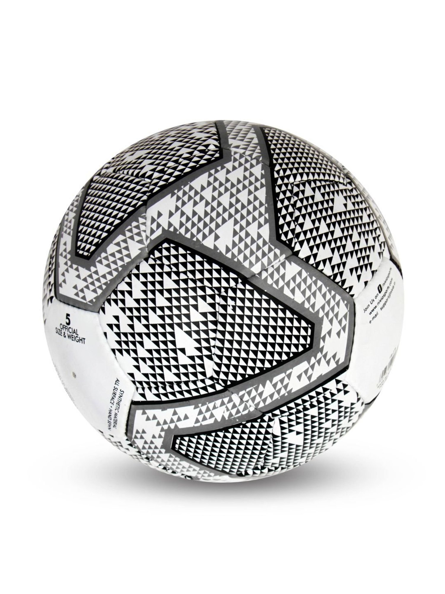 Nivia Black & White Football (Size-5)