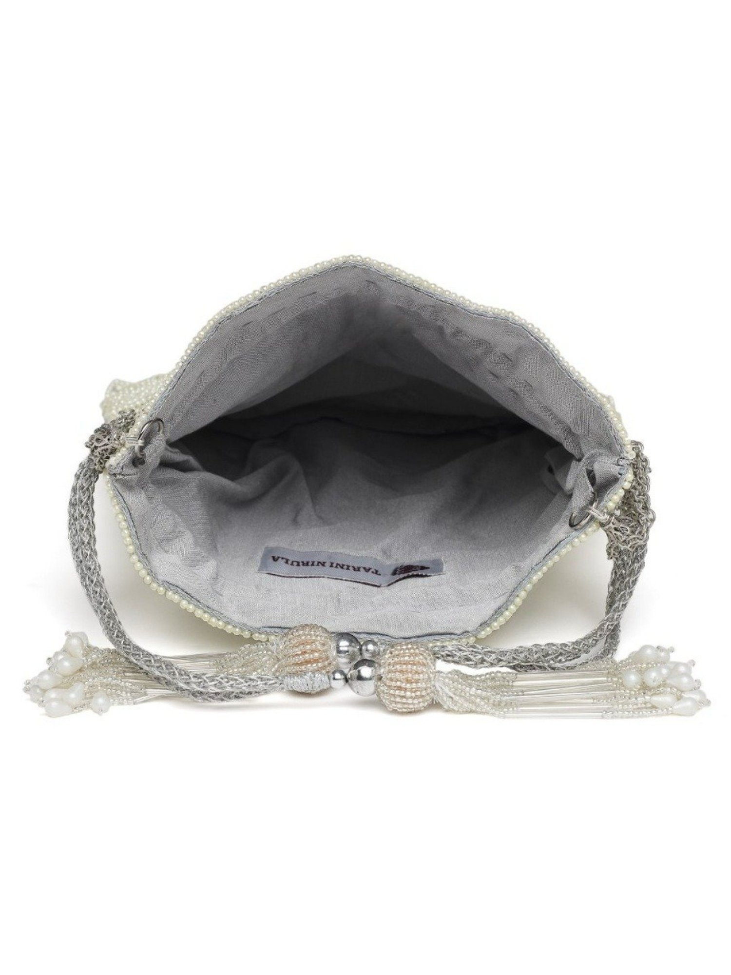 Tarini Nirula Silver Embellished Small Potli