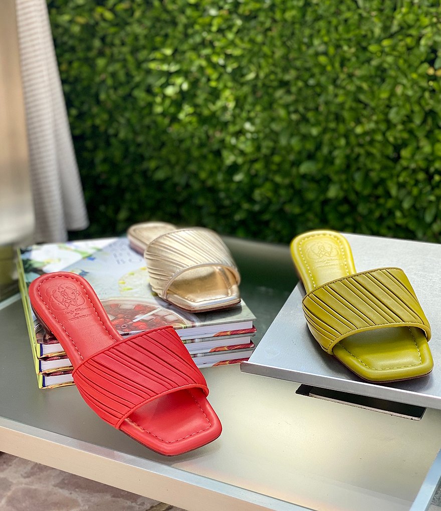 Antonio Melani x Kimberly Whitman Magnolia Pleated Leather Dress Flats