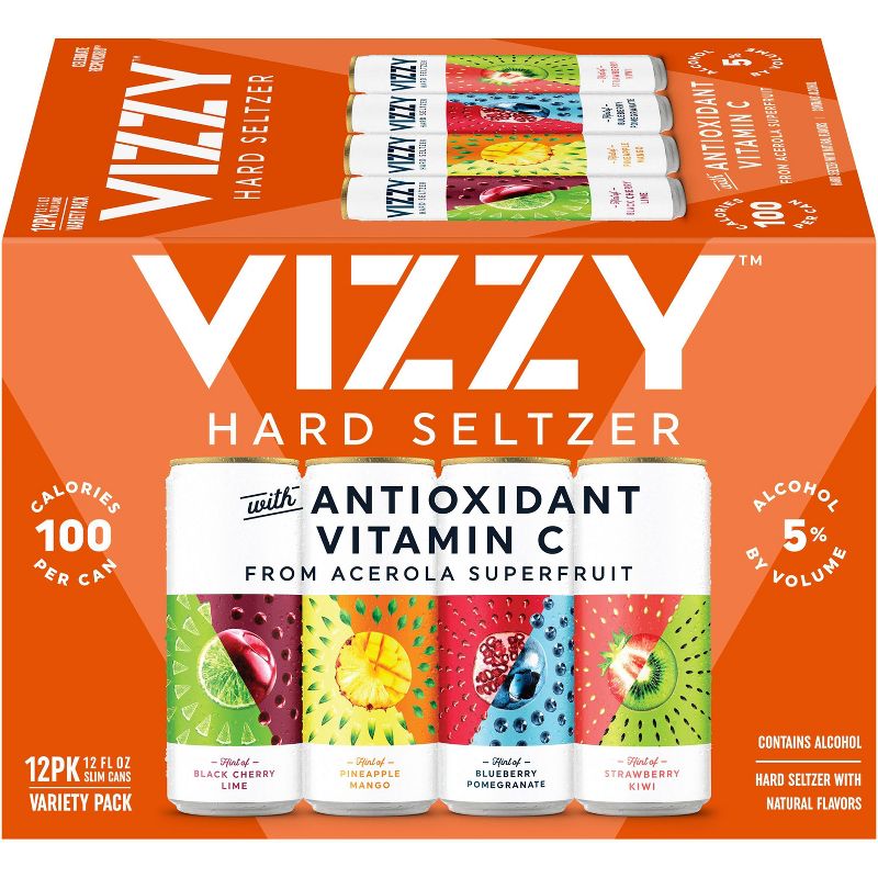 Vizzy Hard Seltzer Variety Pack - 12pk/12 fl oz Slim Cans