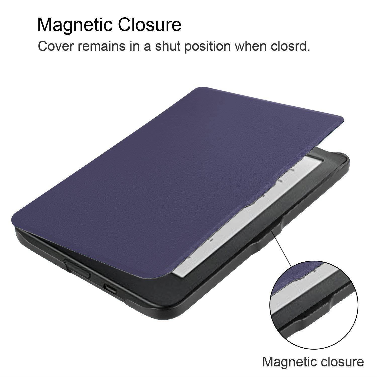 Kobo Clara HD Case, Ratesell Slim Lightweight Smart-shell Stand Case Cover With Auto Sleep/Wake for Kobo Clara HD Tablet Navy