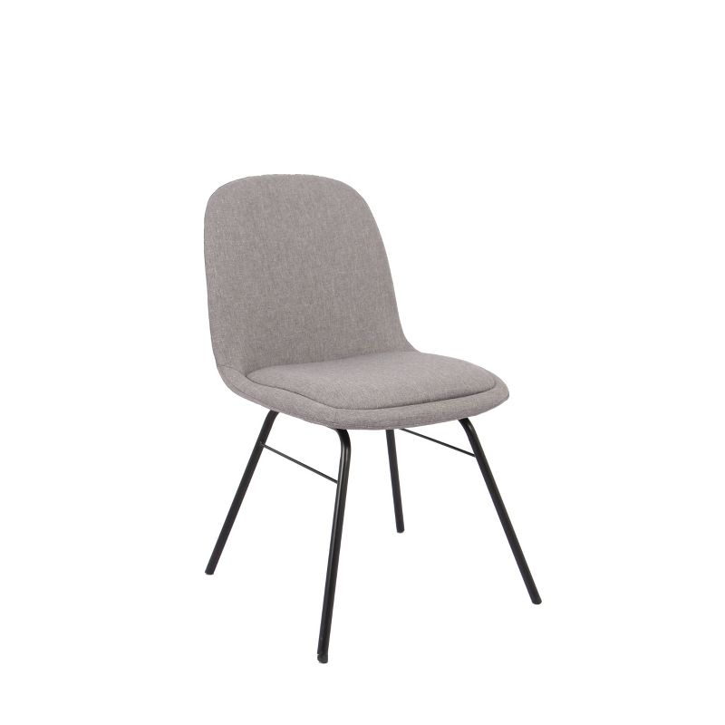 Modern Anywhere Chair with Metal Legs Charcoal Gray - WOVENBYRD