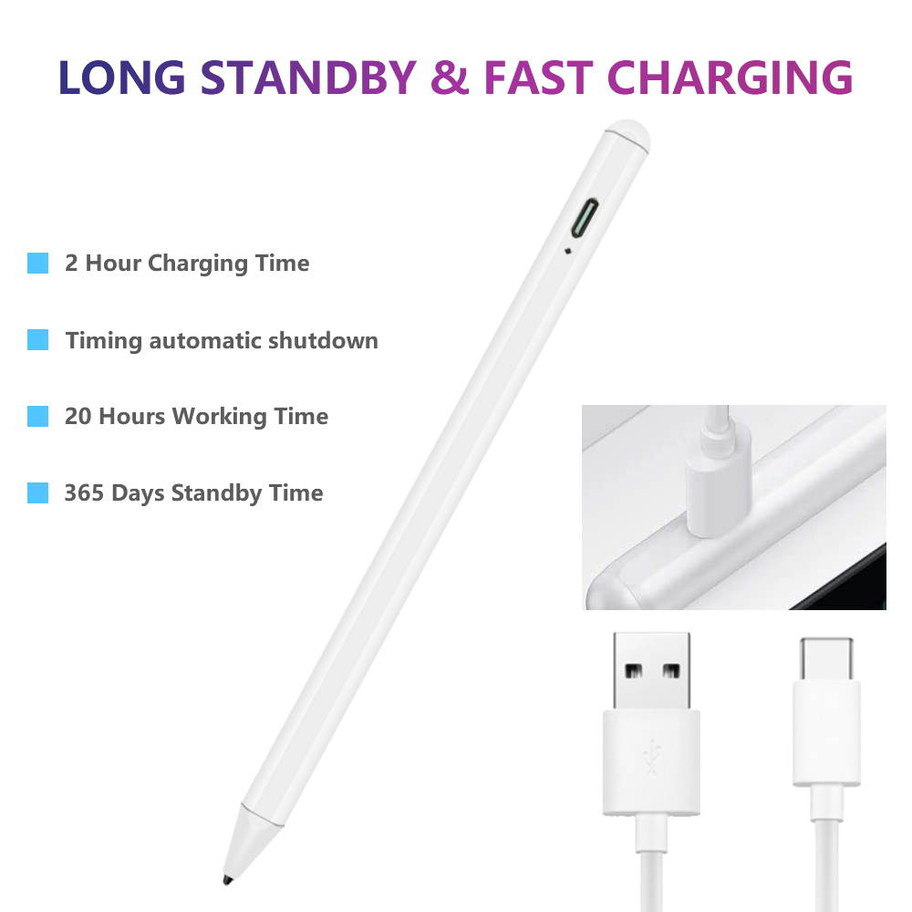 Mignova The 2nd Gen Stylus Pen for iPad Model, Magnetic, Rechargeable, Palm Rejection, Fit For Apple iPad Pro 11"/12.9" 2018/2020;iPad 6th/7th Gen, iPad Mini 5 , iPad Air 3rd Gen