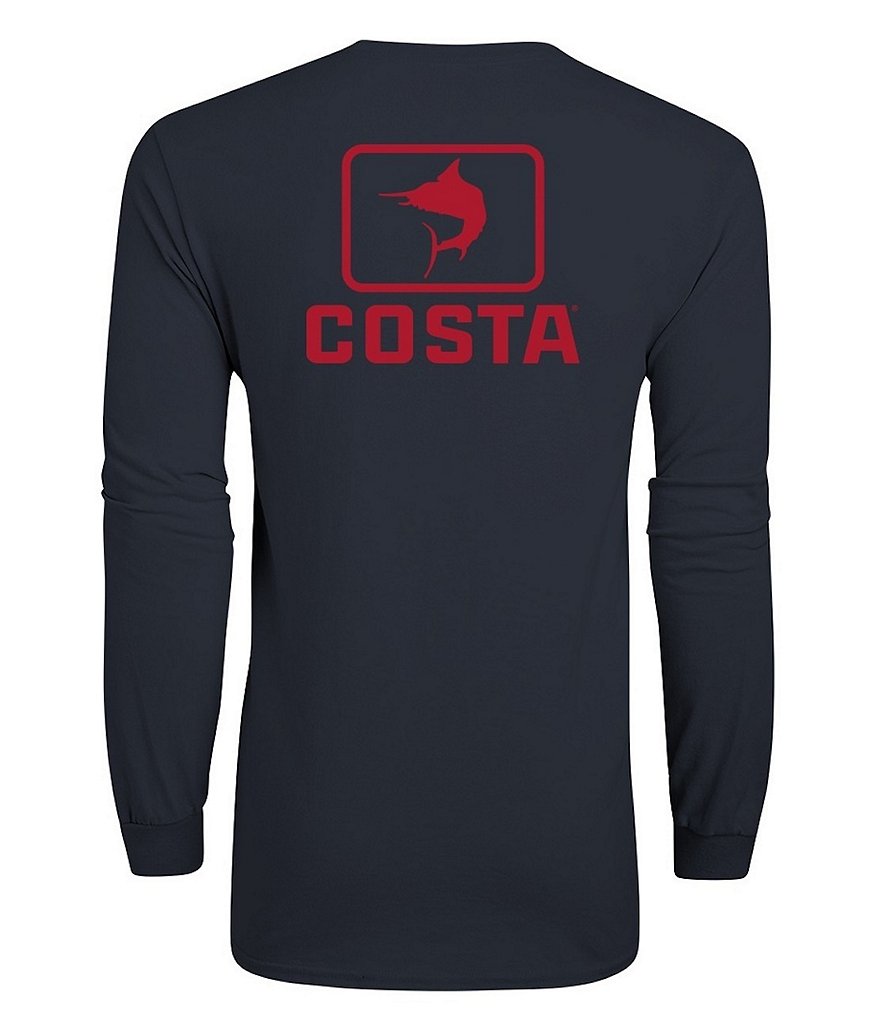 Costa Emblem Marlin Long-Sleeve Tubular-Knit T-Shirt