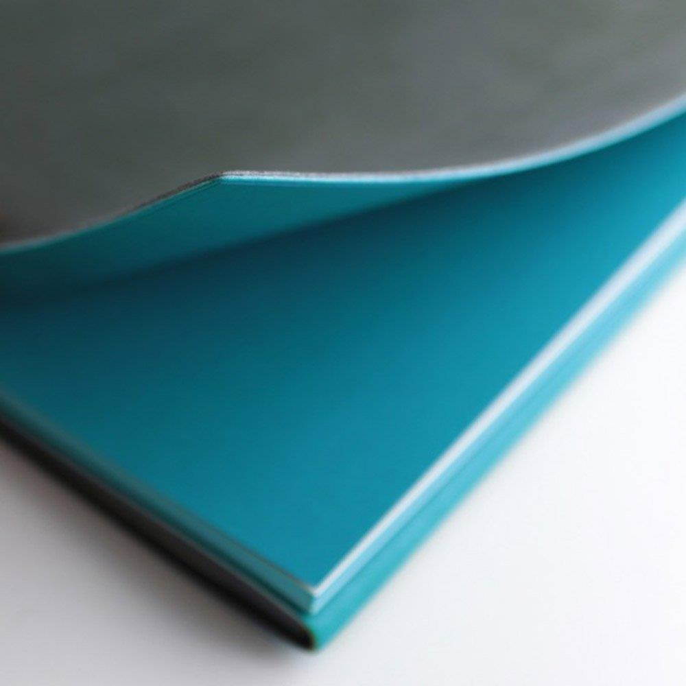 ORIGINAL And Unique Daycraft Signature Duo NOTEBOOK SKETCHBOOK &ndash; A5, Half Dotted Pages, Half Lined Pages, Grey/Blue - 8.3" x 6"