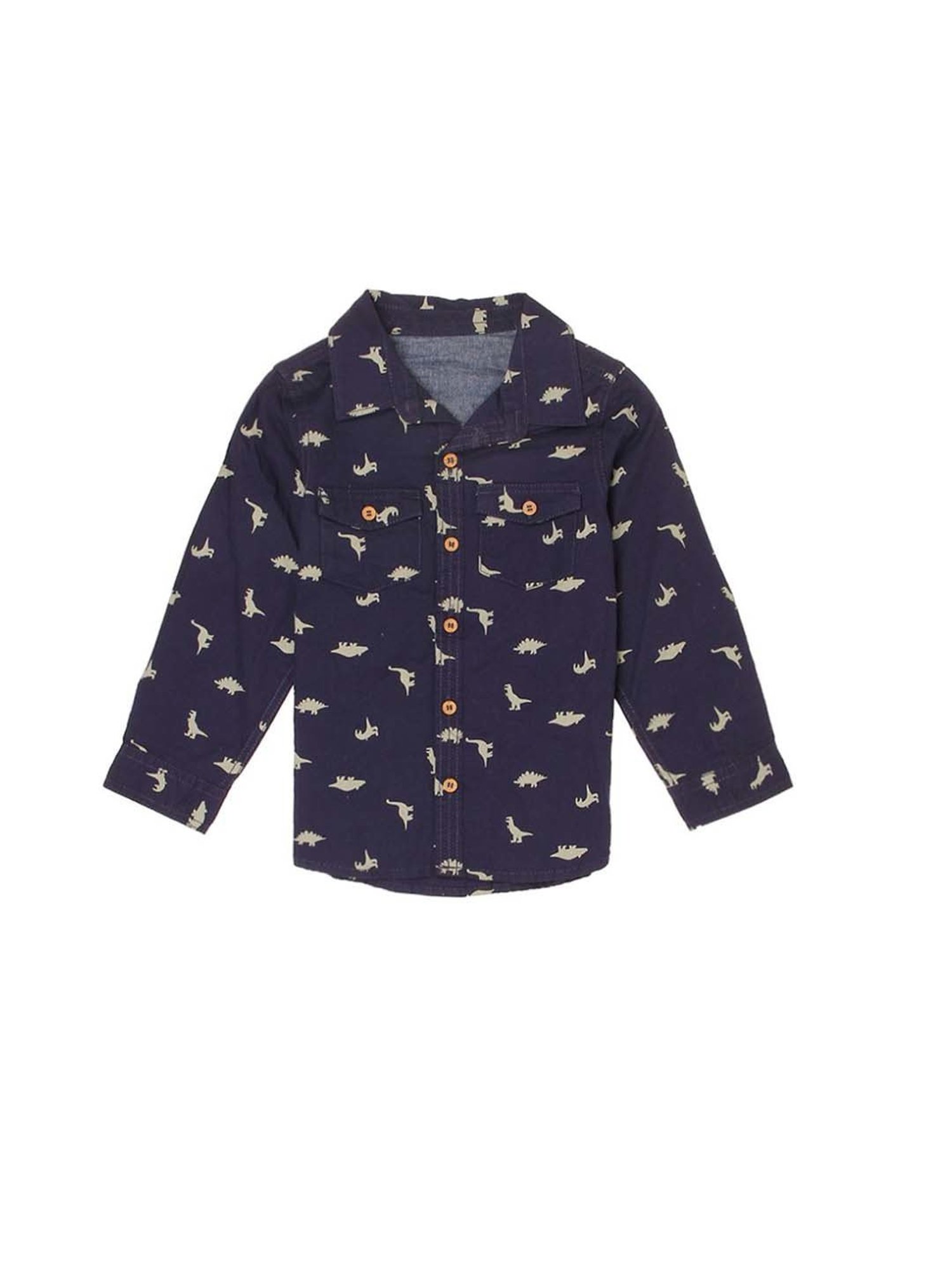 Mothercare Kids Navy Printed Full Sleeves Shirt